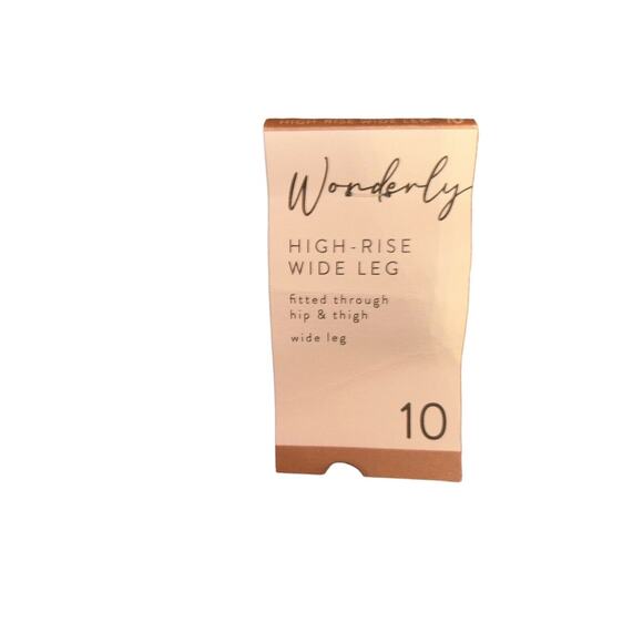 Women's Wonderly High Rise Wide Leg Light Blue Denim Jeans- Size 10R NWT Belk - Picture 8 of 10